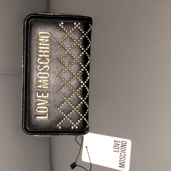 ❤️NWT Love Moschino Woven Wallet with Studs❤️ - Picture 5 of 10